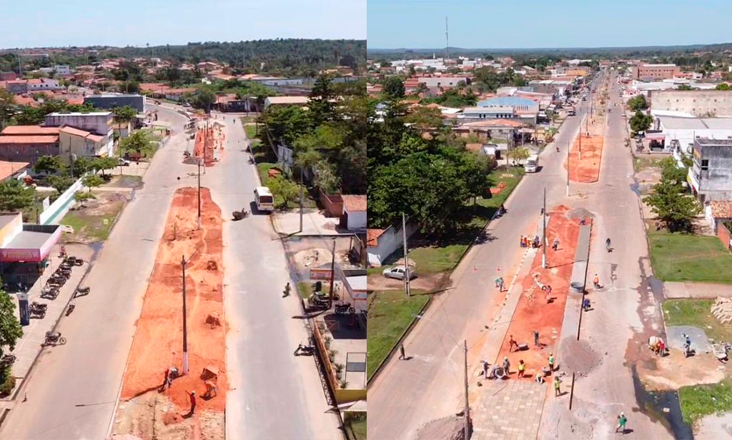 Revitaliza O Do Canteiro Central Da Avenida Petr Nio Portela Segue Em