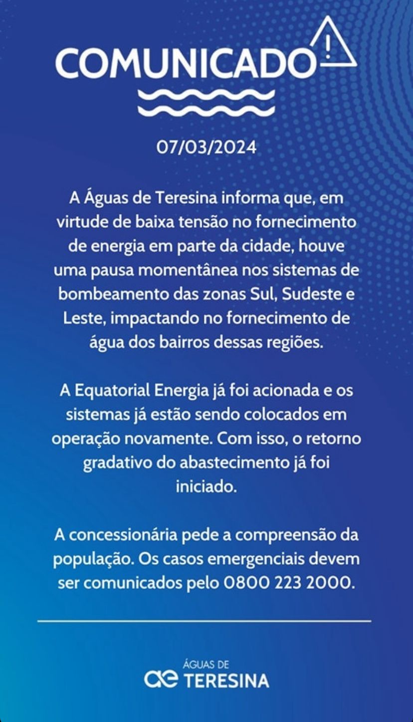 Bairros Das Zonas Sul Sudeste E Leste Ficam Sem Fornecimento De Gua