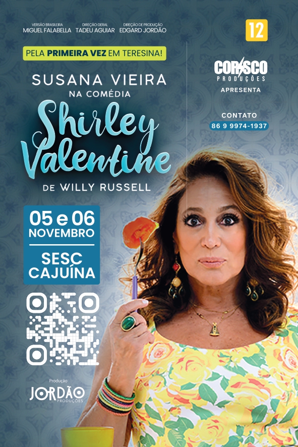 Susana Vieira apresenta a comédia "Shirley Valentine" em Teresina