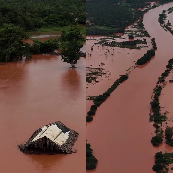 Rio Parnaíba transborda e mais de dez famílias são retiradas de casa em Uruçuí