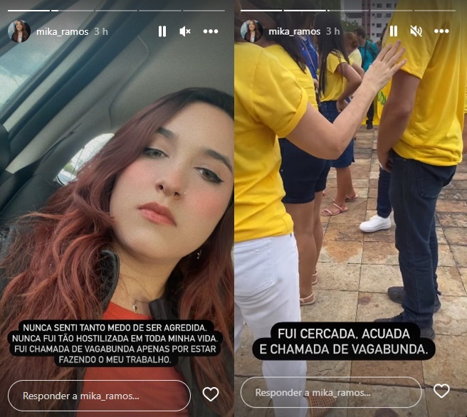 Repórter é xingada durante ato em apoio a Jair Bolsonaro em Teresina