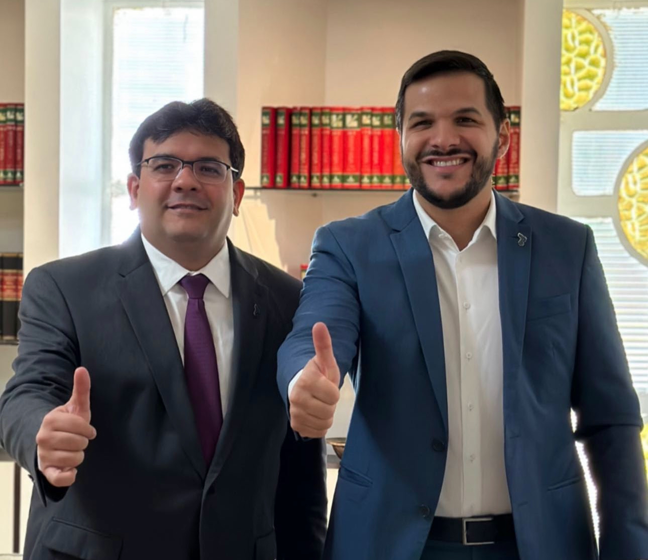 Rafael Fonteles e Washington Bandeira atual secretário de Educação- Foto: Reprodução