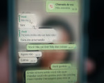 Imagens de conversas de suspeito de pedofilia com suas vítimas, crianças entre 8 a 12 anos