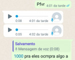 Mensagens de golpistas à família de Antônio