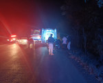 Motociclista colide em banco de areia - Foto: Divulgação/PRF