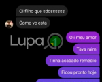Conversas entre mãe de Lucas Vinicius e seu filho