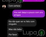 Conversas entre mãe de Lucas Vinicius e seu filho