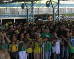 Apoiadores em evento com Jair Bolsonaro em Teresina