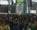 Apoiadores em evento com Jair Bolsonaro em Teresina