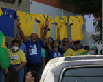 Apoiadores em evento com Jair Bolsonaro em Teresina