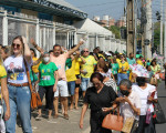 Apoiadores em evento com Jair Bolsonaro em Teresina