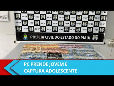 Polícia Civil prende jovem e captura adolescente de 16 anos suspeitos de tráfico de drogas em Altos
