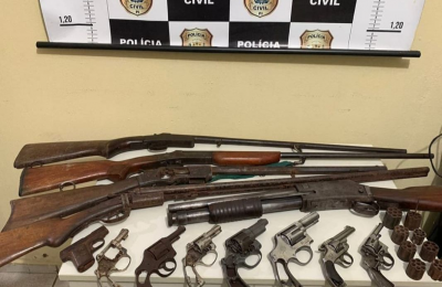 Polícia Civil apreende 13 armas dentro de residência em Picos