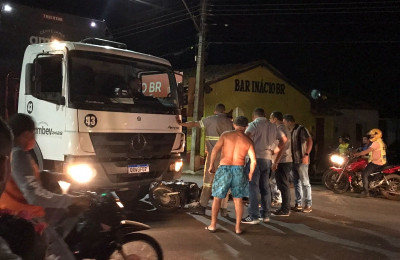 Homem sofre acidente e quase tem cabeça esmagada por caminhão em Campo Maior-PI