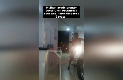 VÍDEO: Mulher invade Pronto Socorro com moto após demora no atendimento no Piauí