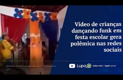 Vídeo de crianças dançando funk em festa escolar gera polêmica nas redes sociais