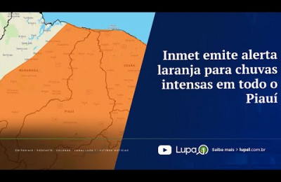 Inmet emite alerta laranja para chuvas intensas em todo o Piauí