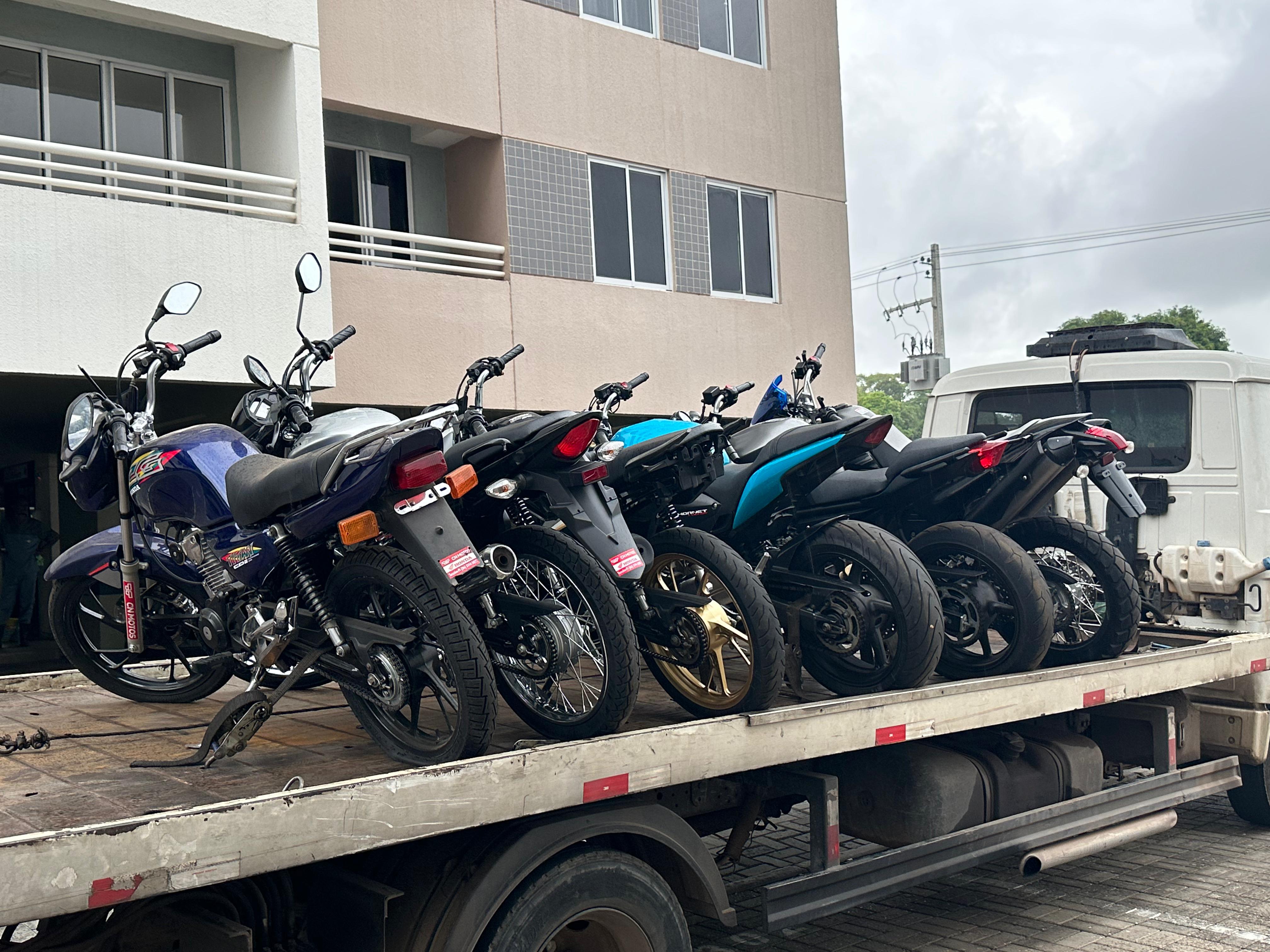 Motos apreendidas na 