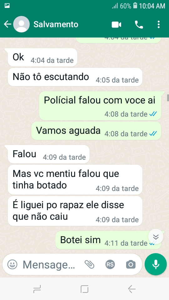 Mensagens de golpistas à família de Antônio