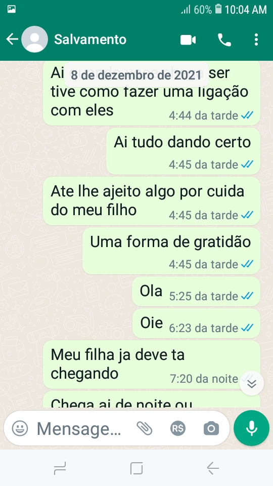 Mensagens de golpistas à família de Antônio