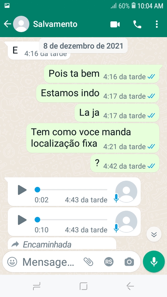 Mensagens de golpistas à família de Antônio