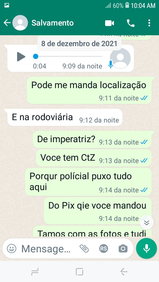 Mensagens de golpistas à família de Antônio