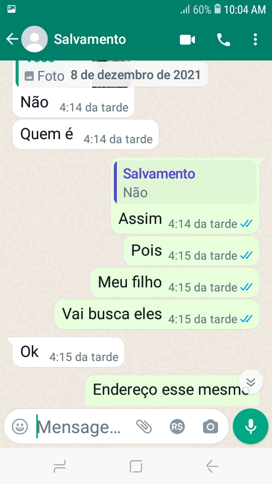 Mensagens de golpistas à família de Antônio