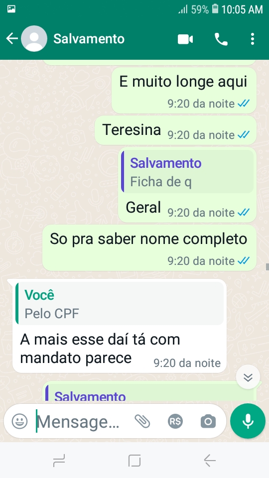 Mensagens de golpistas à família de Antônio