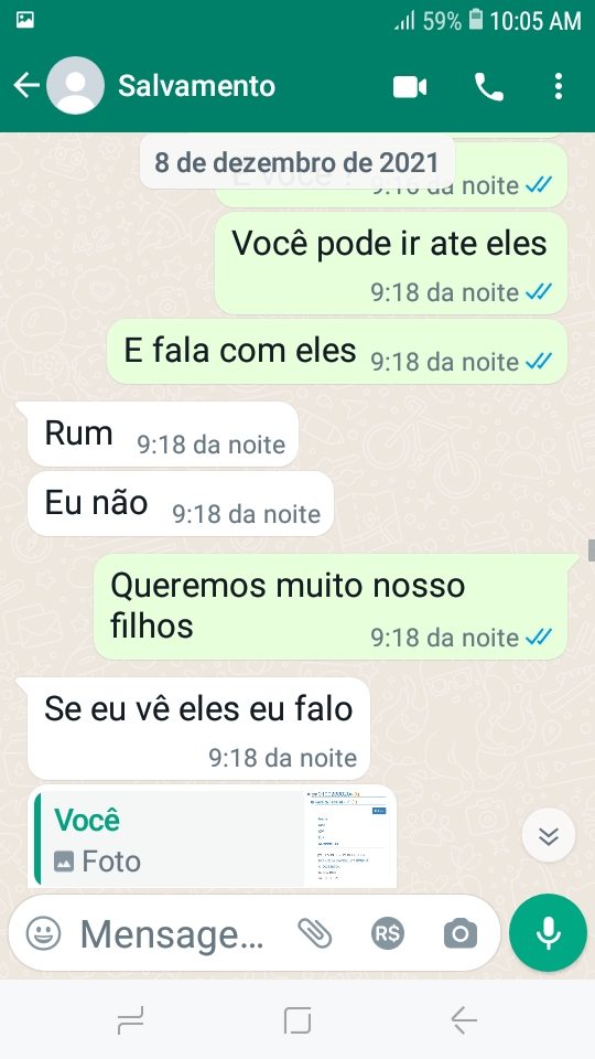 Mensagens de golpistas à família de Antônio