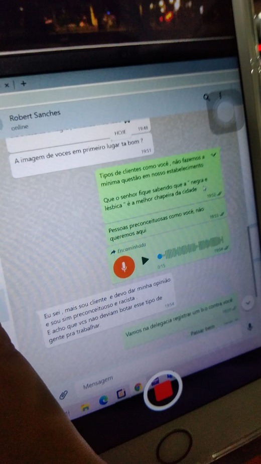 Prints da conversa