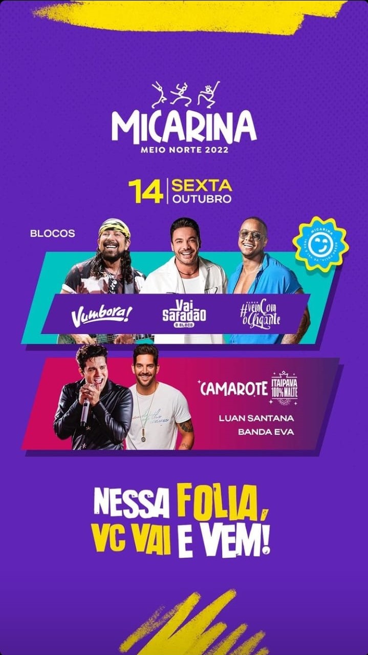 Atrações e blocos.