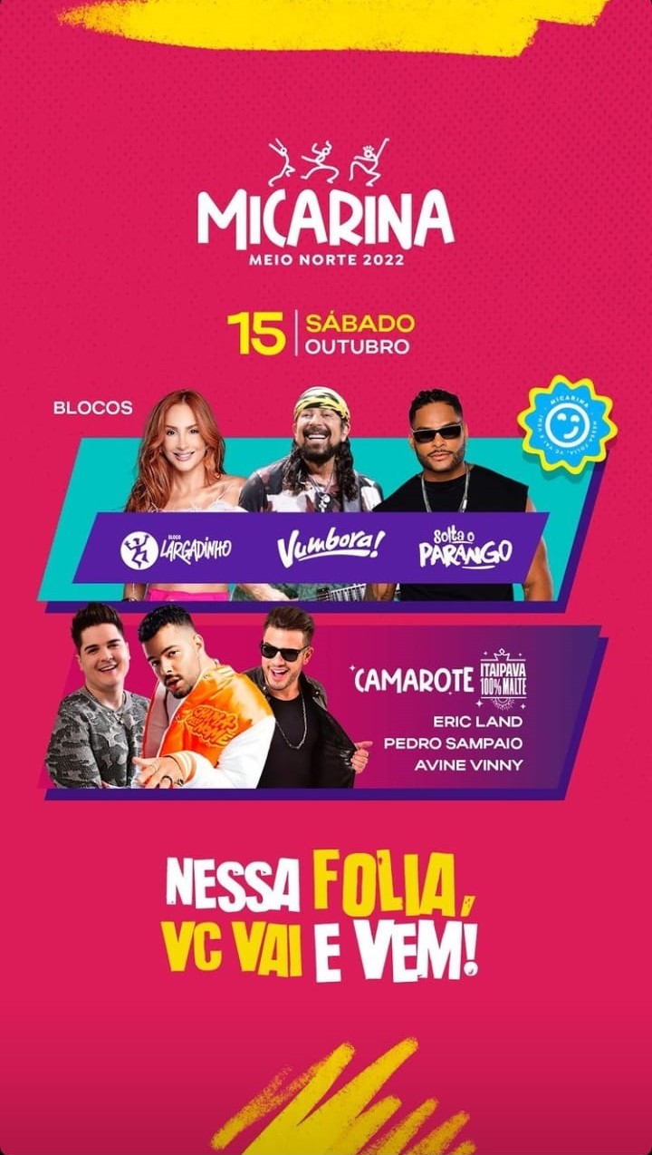 Atrações e blocos.