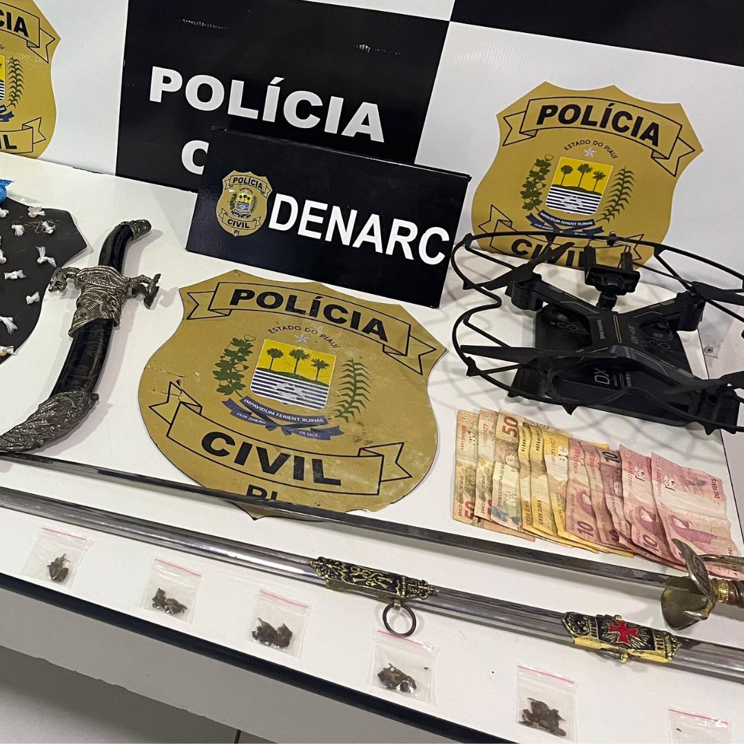 Denarc prende 12 criminosos que usavam drone e espadas em Teresina