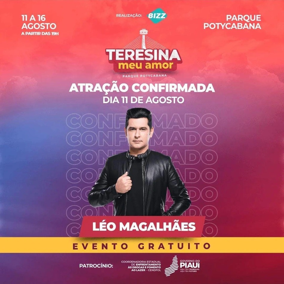 Festival Teresina Meu Amor traz cantor Leo Magalhães para a Potycabana -  Entretenimento