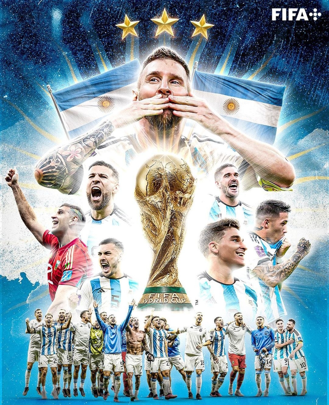 Argentina vence a França nos pênaltis e é tricampeã da Copa do Mundo